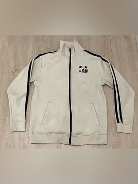 Buden Shouten Japanese Brand Track Jacket Panda Pig Graphic Off White Mens L M